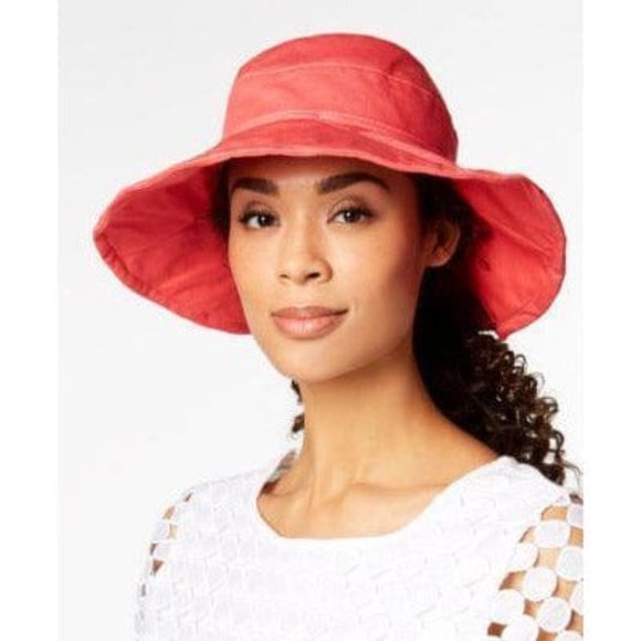 INC Packable Hat-Great For Rainy AND Sunny Days! CORAL OR BLUE - Picture 1 of 2